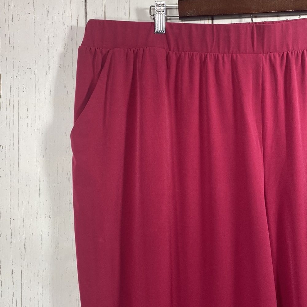 Lane Bryant Womens Cropped Pants Pull On Minimalist Soft Wide Leg Elastic Waist  - Picture 2 of 14